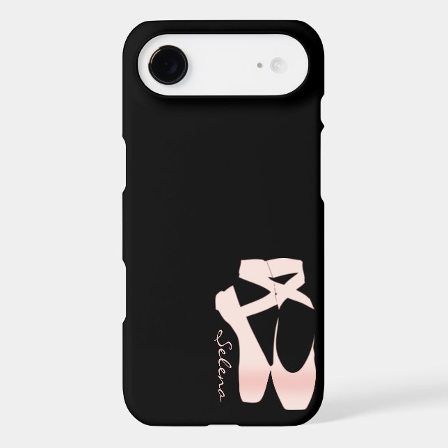 Personalized Soft Gradient Pink Ballet Shoes Case-Mate iPhone Case (Back)