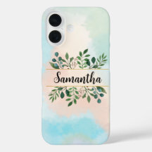 Personalized Soft Pastel Aesthetic Leaves