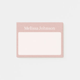Personalized Soft Pink Sand Post-it Notes