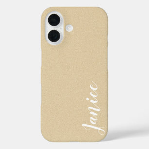 Personalized Soft Sand Texture iPhone 16 Case