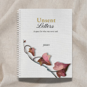 Personalized Soft Watercolor Botanical Design Notebook