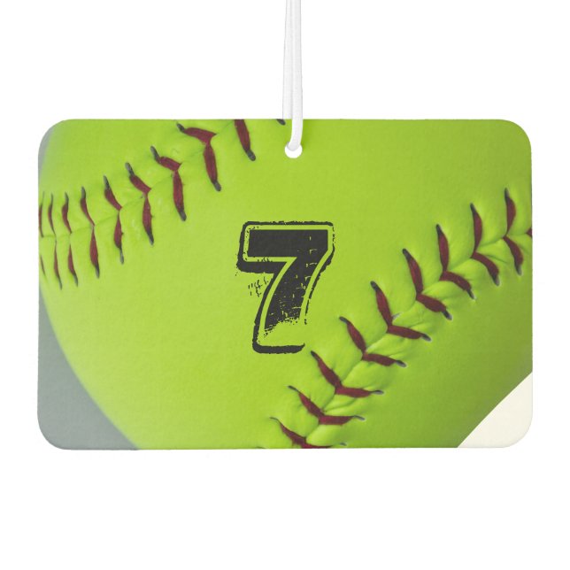 Personalized softball air freshener (Front)