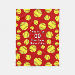 Personalized Softball Blankets Cute Softball Gifts