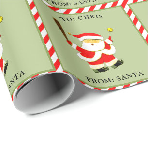 Personalized Softball Christmas Wrapping Paper