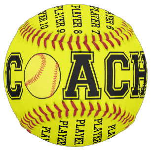 Personalized softball coach ball - 2018 season