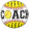 Personalized softball coach ball - yellow team