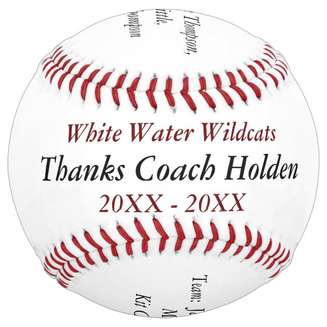 Personalized Softball Coach Thank You Gifts (Front)