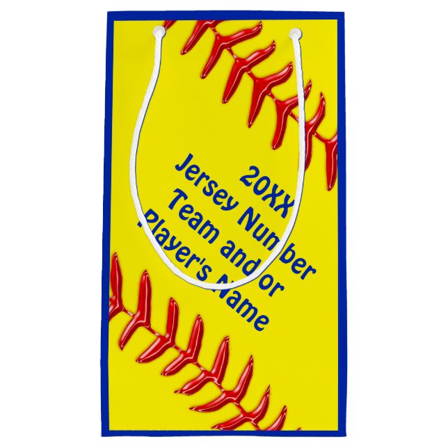 Personalized Softball Goodie Bags in 4 Sizes (Front)