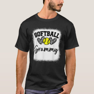 Personalized Softball Heart Tee Cute Grammy Women