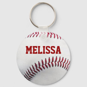 Personalized Softball Keychain