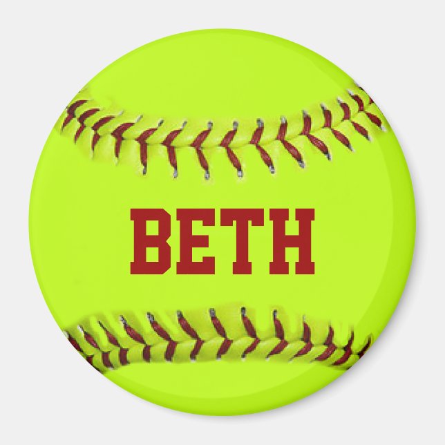 Personalized Softball Magnet (Front)