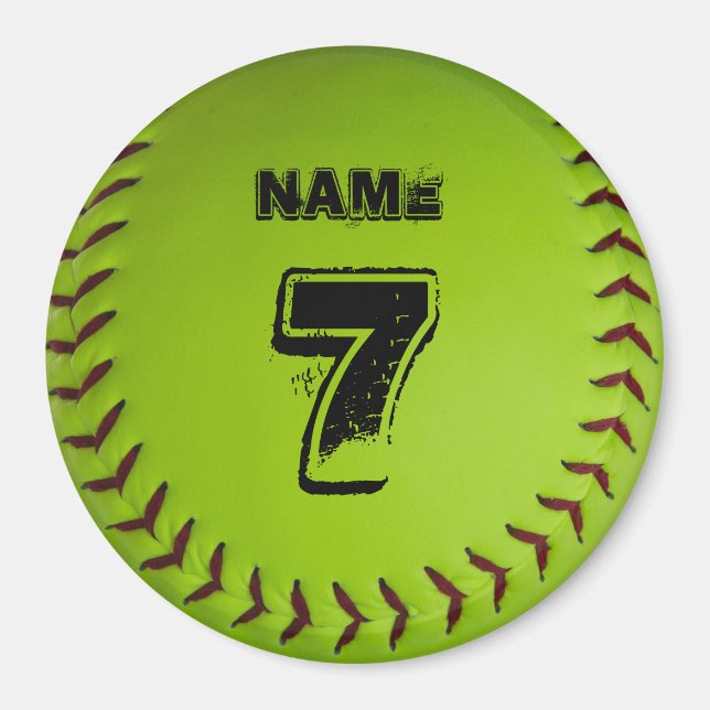 Personalized Softball Magnet (Front)