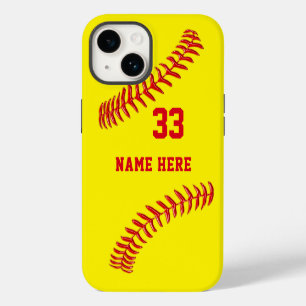 Personalized, Softball Phone Cases, Older to New iPhone 14 Case