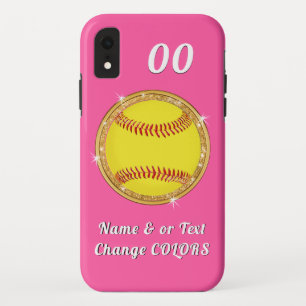 Personalized Softball Phone Cases, Older to Newest iPhone XR Case