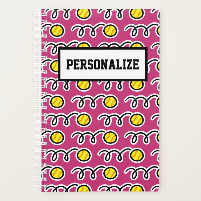 Personalized softball player and coach planner (Front)