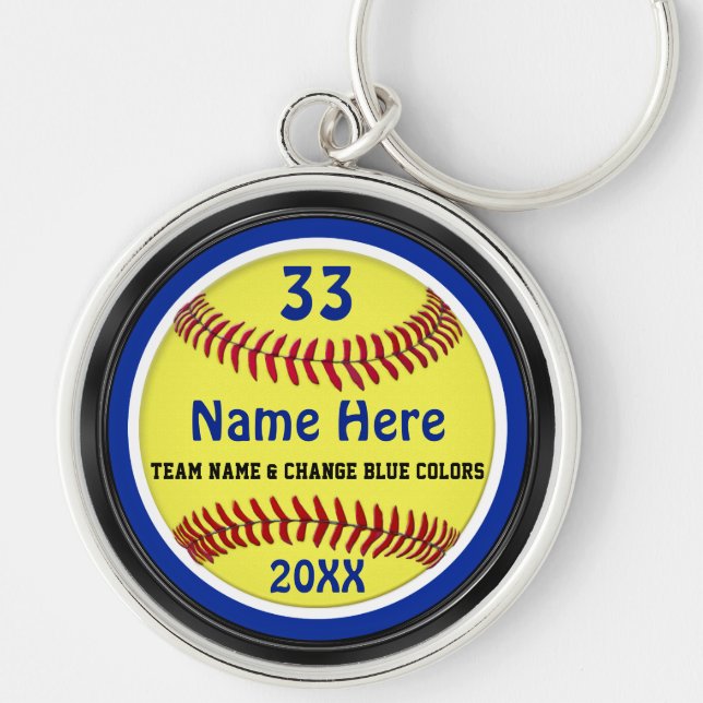 Personalized Softball Senior Night Gifts Keychain (Front)