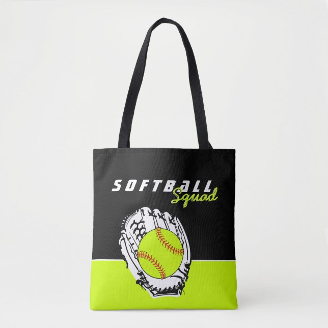 Personalized Softball Squad Tote Bag (Front)