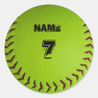 Personalized softball sticker