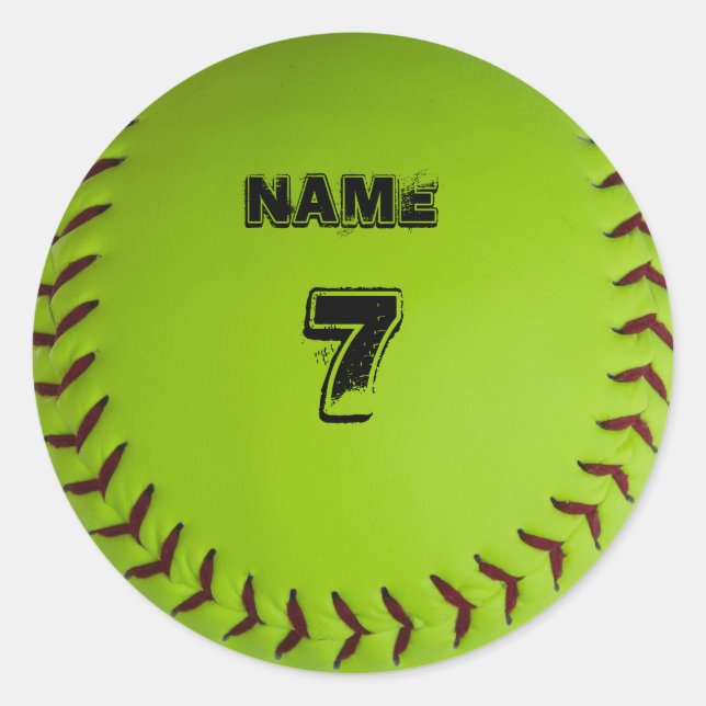 Personalized softball sticker (Front)
