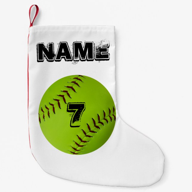 Personalized softball stocking (Front)
