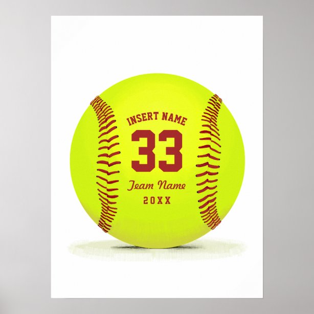 Softball Posters, Prints & Poster Printing | Zazzle CA