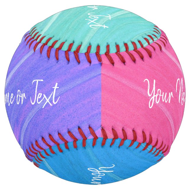 Personalized Softball with Different Colours HAMbW (Back)
