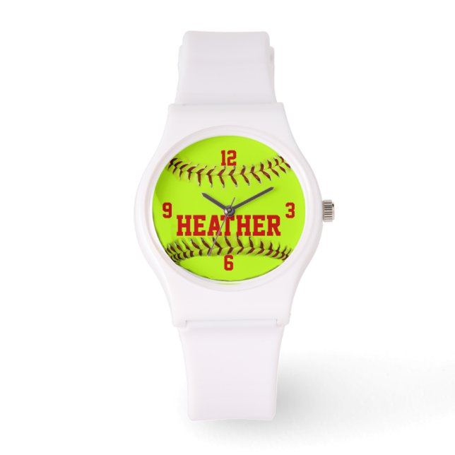 Personalized Softball Wrist Watch (Front)