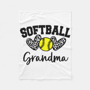 Personalized Softll Heart Tee Cute Grandma Men Sof Fleece Blanket