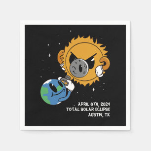 Personalized Solar Eclipse 2025 Photobomb Napkin