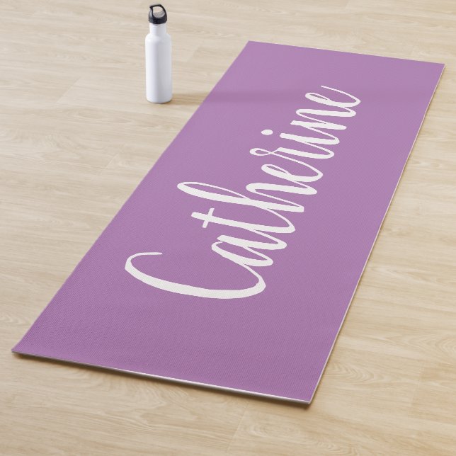 Personalized Solid Colour Yoga Mat with Name (In Situ)