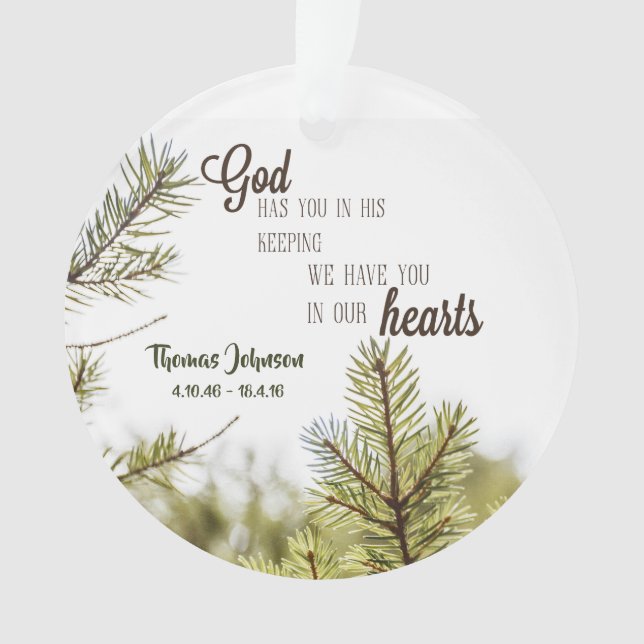 Personalized Someone In Our HeartsAcrylic Ornament (Front)