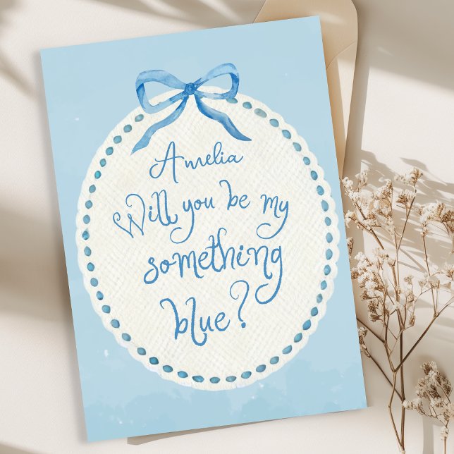 Personalized "Something Blue Crew" Trendy Proposal Card (Creator Uploaded)