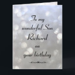 Personalized Son Birthday Card<br><div class="desc">Stylish personalized Birthday Greeting Card for Son</div>