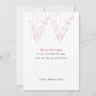 Personalized Son Christmas Card