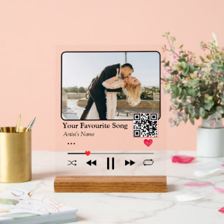 Personalized Song Code Night Light Romantic Couple Acrylic Sign