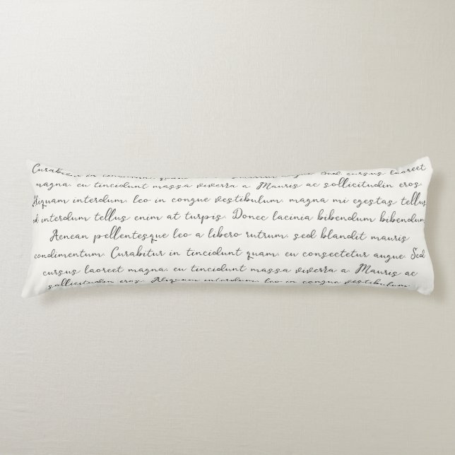 Personalized song lyric poem custom body pillow (Front)