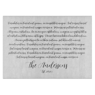 Personalized Song Lyrics Glass Charcuterie Board