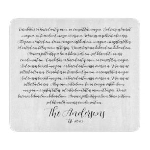 Personalized Song Lyrics Glass Charcuterie Board