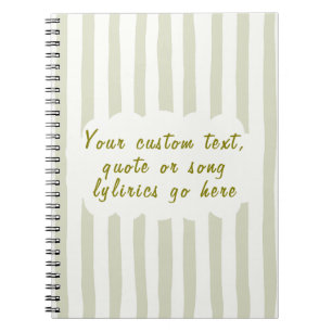 Personalized Song Lyrics, Poem or Favourite Quote Notebook