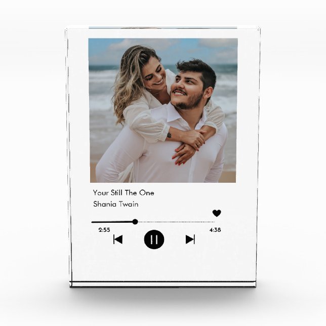 Personalized Song Plaque Playlist For Couples  (Front)