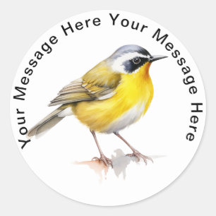 Personalized SongBird Stickers Common Yellowthroat
