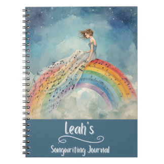 PERSONALIZED Songwriting Journal, Spiral Bound Notebook