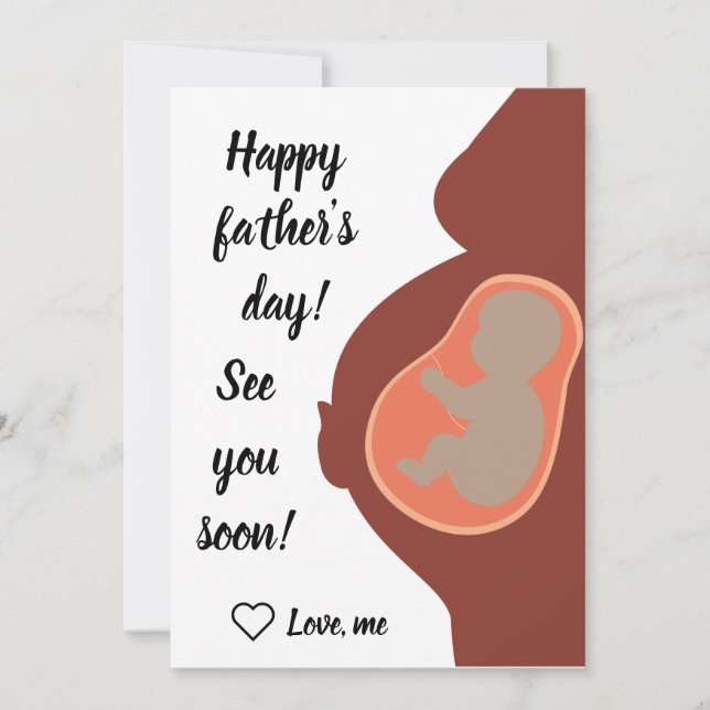 Personalized Soon to be Dad, Happy Father's Day Ho Holiday Card (Front)