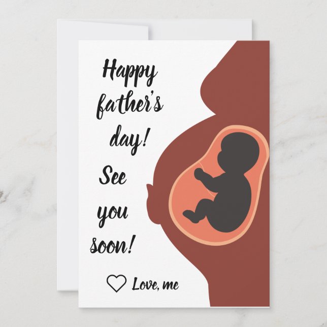 Personalized Soon to be Dad, Happy Father's Day Ho Holiday Card (Front)