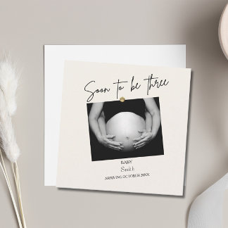 Personalized Soon to be Three  Invitation