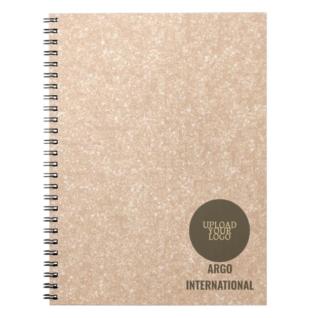 Personalized Sophisticated Beige Business Notebook (Front)