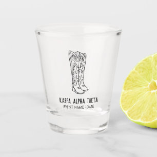 Personalized Sorority Event Western Cowgirl Boot Shot Glass