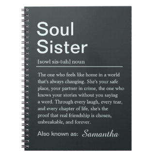 Personalized Soul Sister Definition Notebook