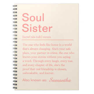 Personalized Soul Sister Definition Notebook