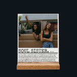 Personalized Soul Sister Definition With Photo Acrylic Sign<br><div class="desc">Celebrate your unique bond with the Personalized Soul Sister Definition With Photo Acrylic Sign. This elegant acrylic plaque features a custom definition of "soul sister" and includes a cherished photo, making it a heartfelt gift for your best friend. Perfect for birthdays or special occasions, this personalized sign beautifully captures the...</div>